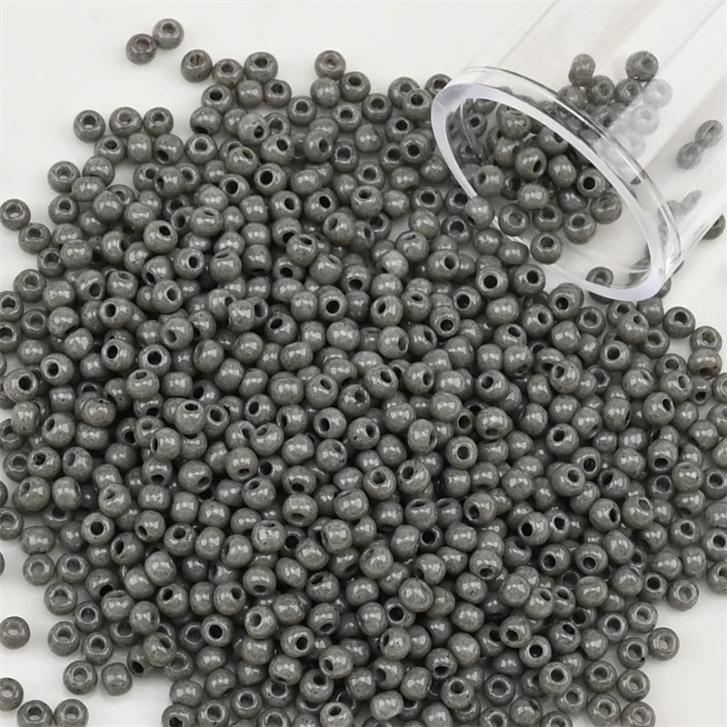 12Grams/Tube 2mm Metallic Seed Beads Japanese Round Glass Seedbeads 1200pcs