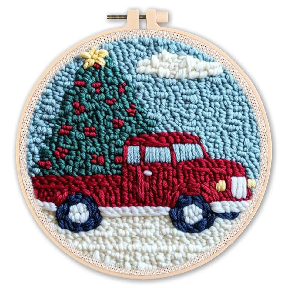 CHENISTORY Diy Punch Needle Embroidery Starter Kits For Beginner