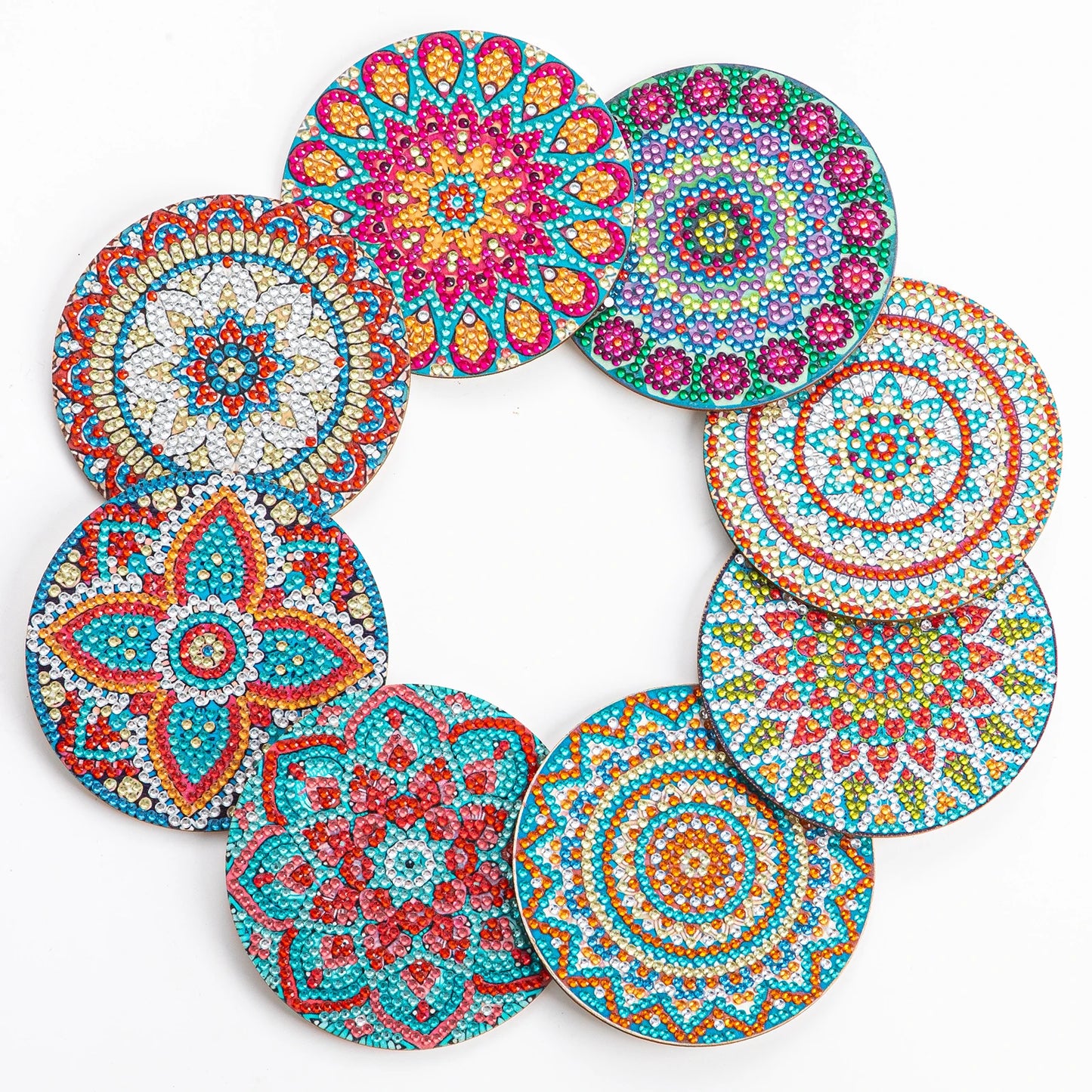 8pc/sets Mandala Diamond Painting Coasters
