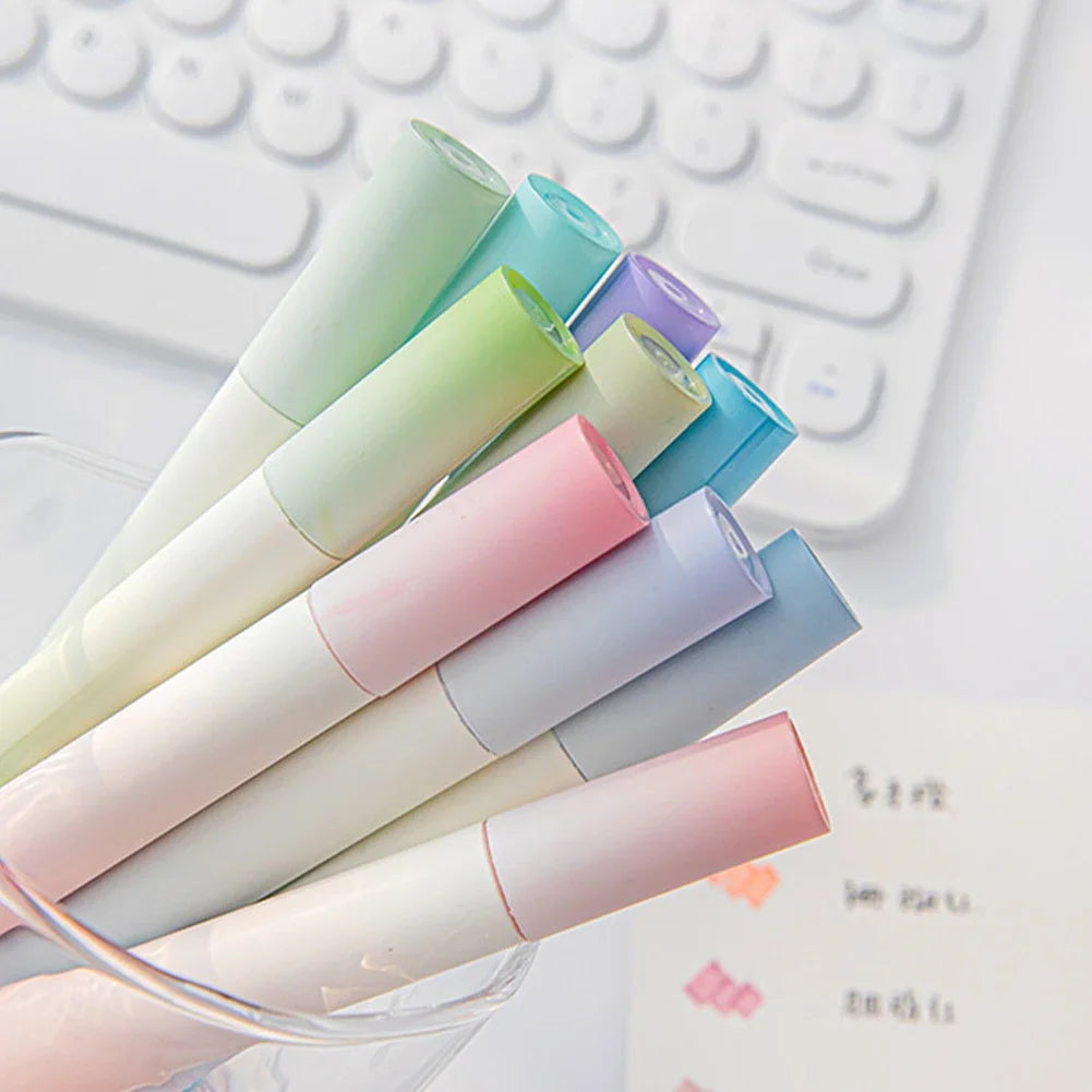 4Pcs/set Macaron Highlighters Color Gradient Highlighter Pens