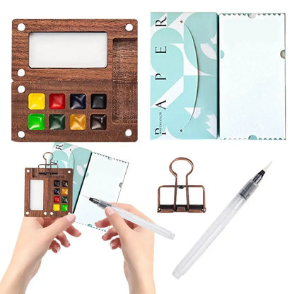 Travel Paint Palette Kit Portable Paint Palette With Clip