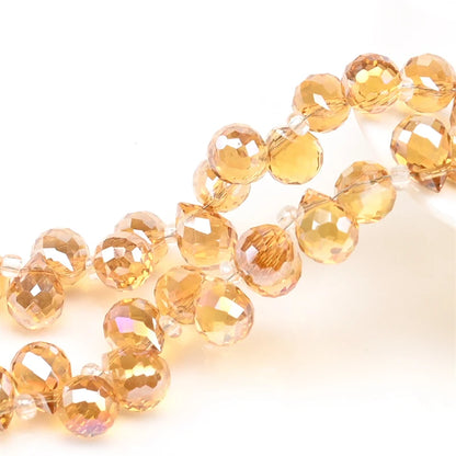 Austria AB Color Crystal Strawberry Beads 10*8mm Shiny Faceted Glass Beads