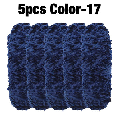 5 Rolls 100g Each Roll Premium Velvet Chenille Yarn