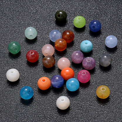 6-18mm Gradient Acrylic Beads Round Cat's Eye  Loose Spacer Beads