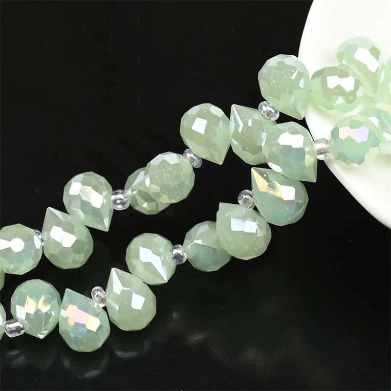 Austria AB Color Crystal Strawberry Beads 10*8mm Shiny Faceted Glass Beads