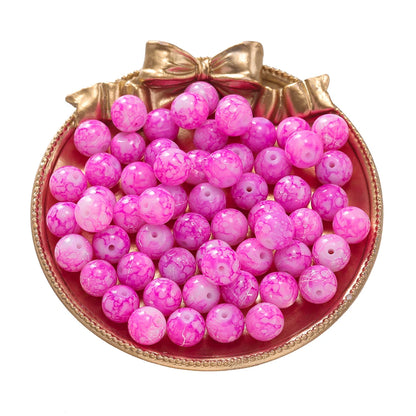 4/6/8/10mm Crystal Glass Crackle Round Bead