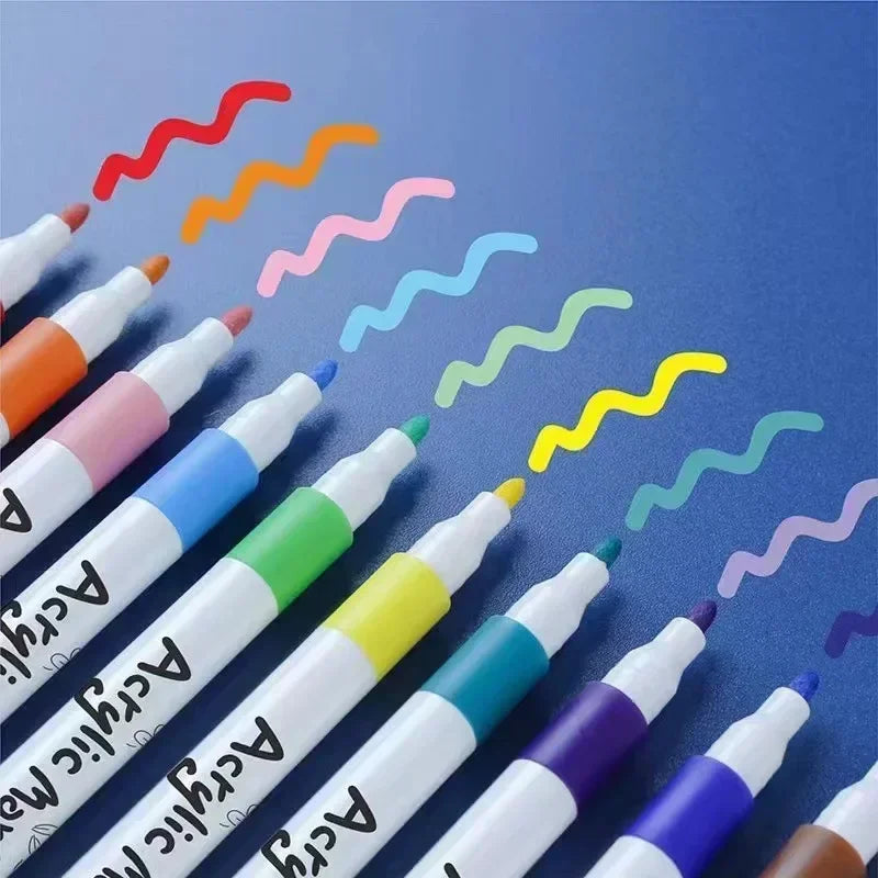 12-60 Colors Acrylic Markers Pen Set Paint