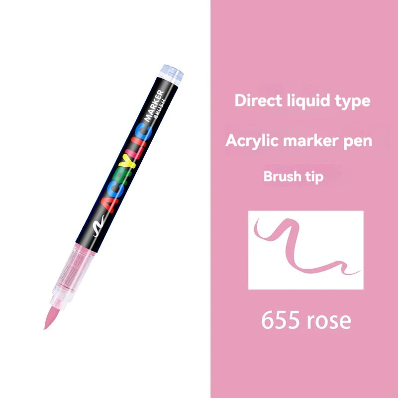 16 Colors Straight liquid Acrylic Paint Pen