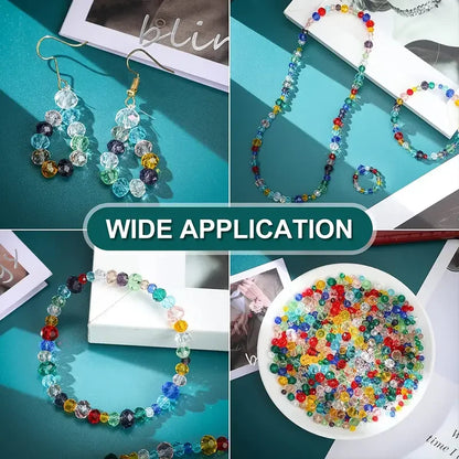 300pcs Round Crystal Glass Beads  4mm 6mm 8mm
