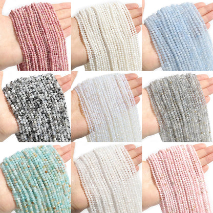 Wholesale Faceted Natural Stone Beads Faceted Amazonite Aquamarine Opal Labradorite