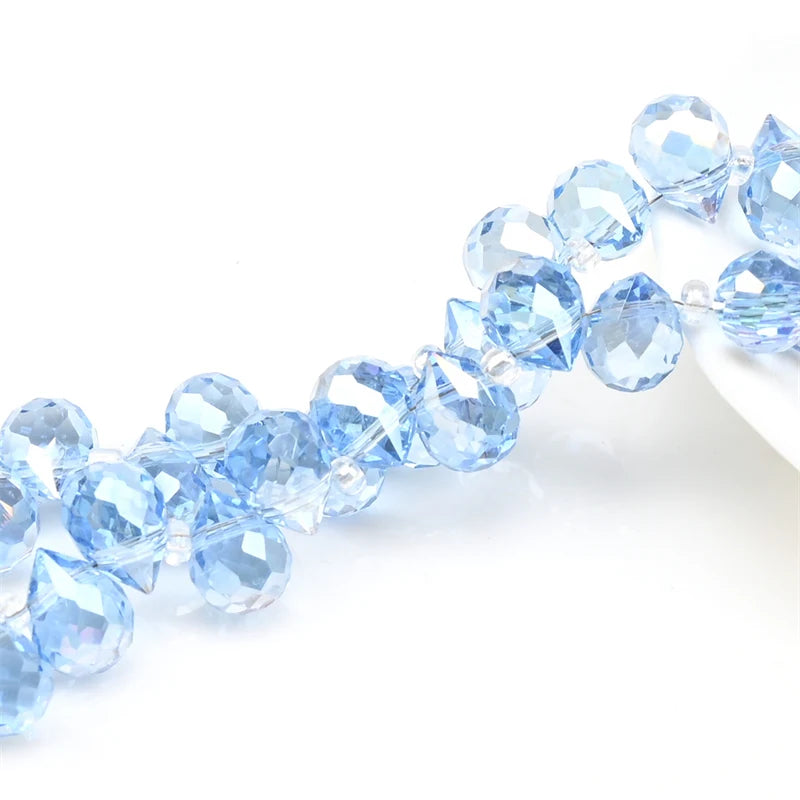 Austria AB Color Crystal Strawberry Beads 10*8mm Shiny Faceted Glass Beads