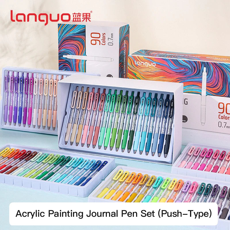 LANGUO 36/54/72/90 Colors Acrylic Painting Gel Pens