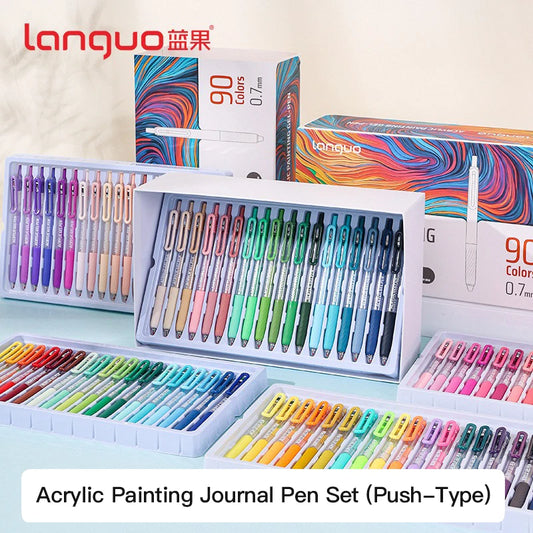 LANGUO 36/54/72/90 Colors Acrylic Painting Gel Pens