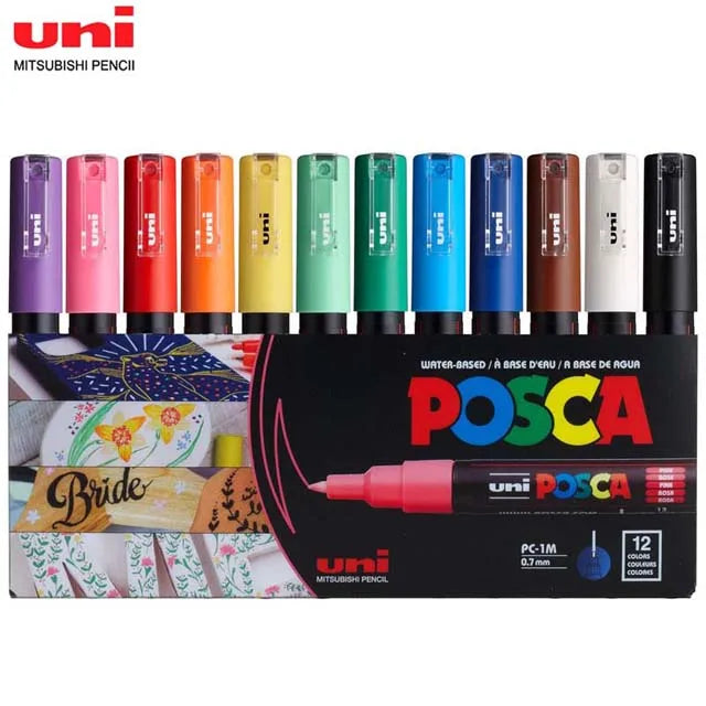 New Uni Posca Marker Pen Set PC-1M/3M/5M/8K/17K