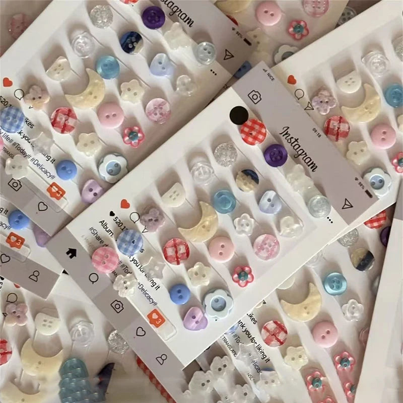 40PCS Cream Color Button