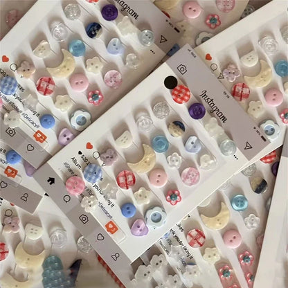 40PCS Cream Color Button