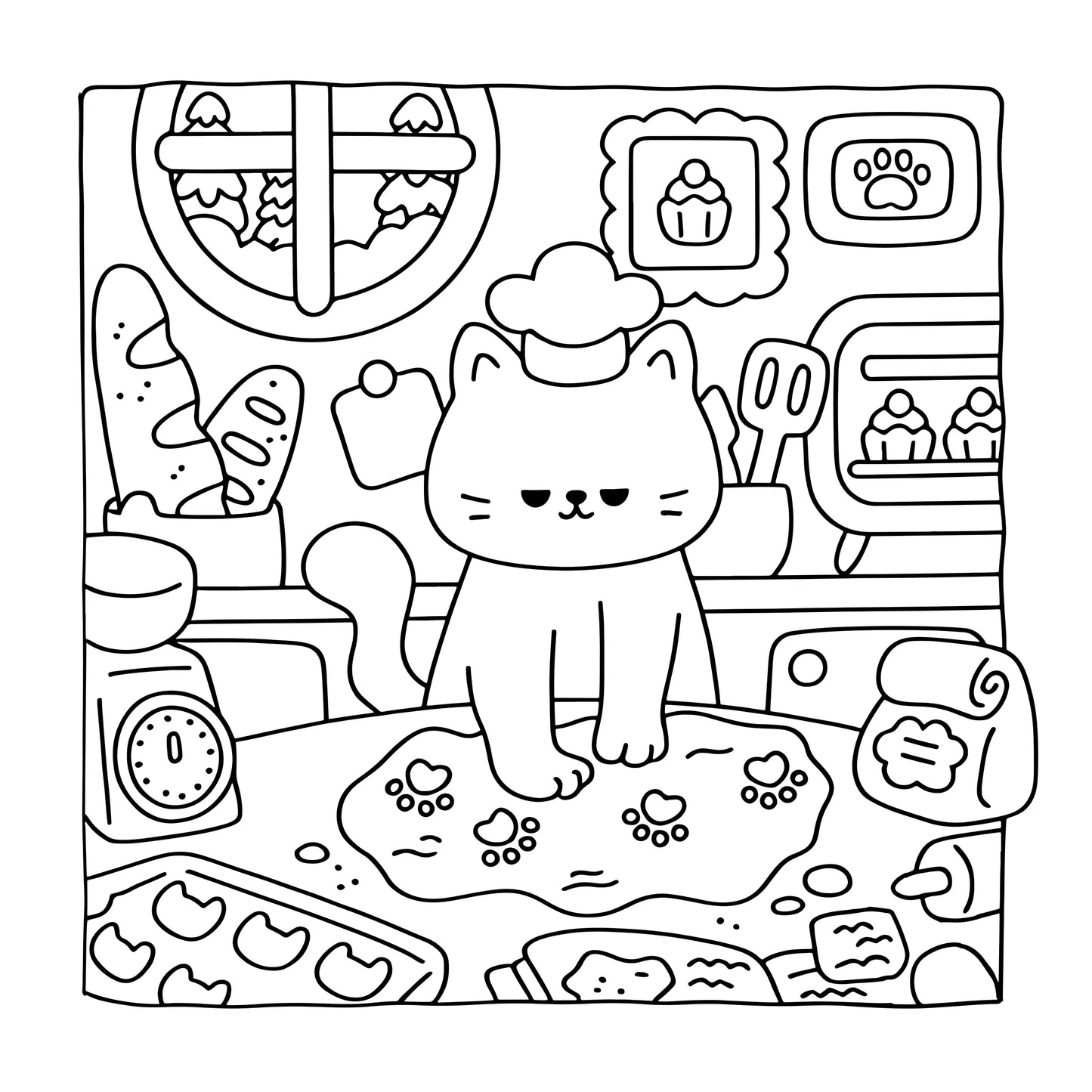 CAT LIFE Bold-easy Patterns Coloring Book