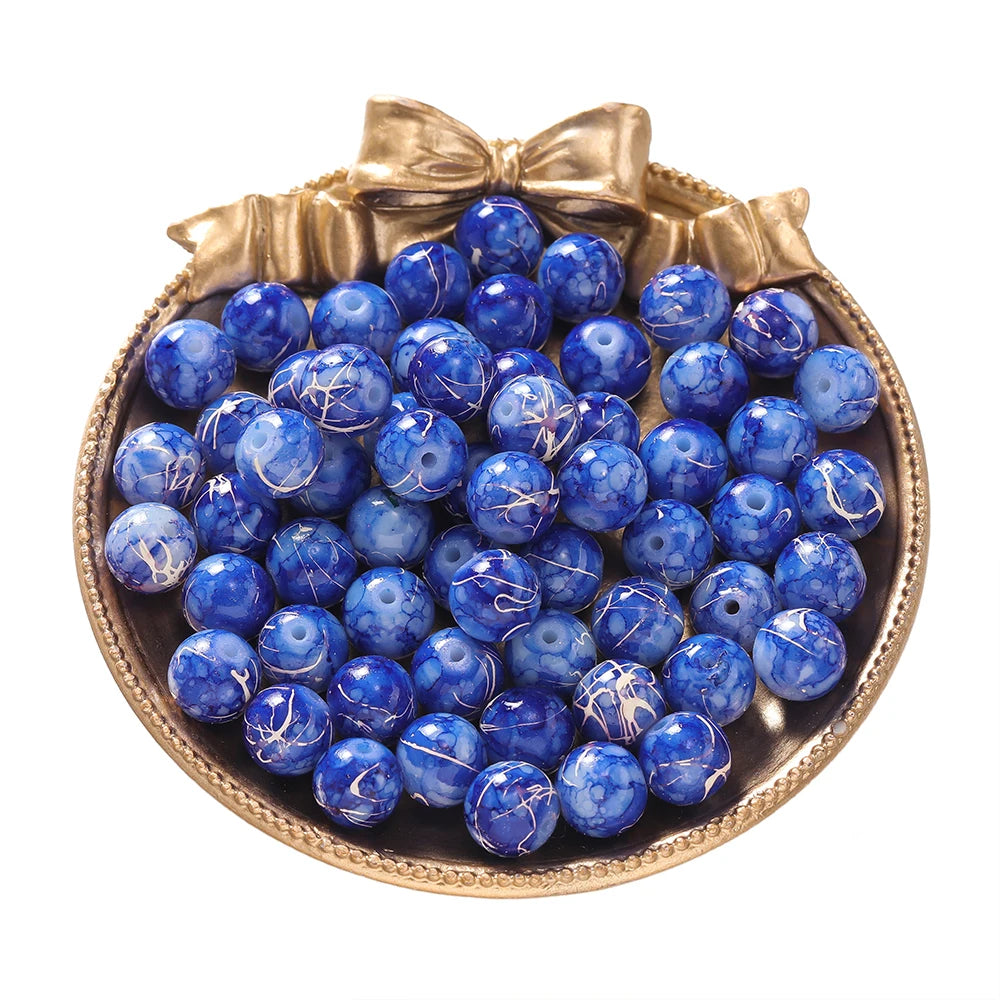 4/6/8/10mm Crystal Glass Crackle Round Bead