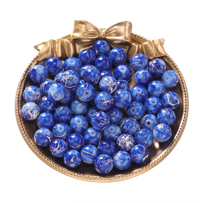 4/6/8/10mm Crystal Glass Crackle Round Bead