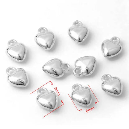 100pcs 9mm Star Bead Charm Gold Silver Plated Small Pendant