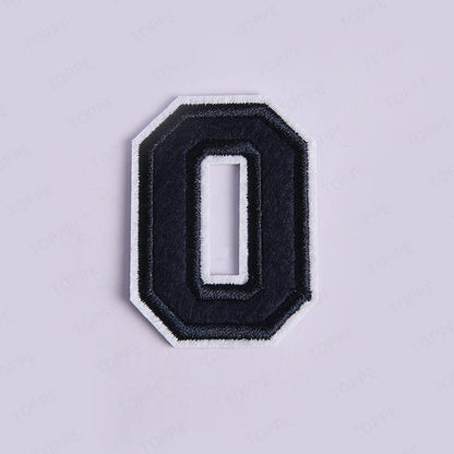 Navy Blue Letter Iron On Patch Applique