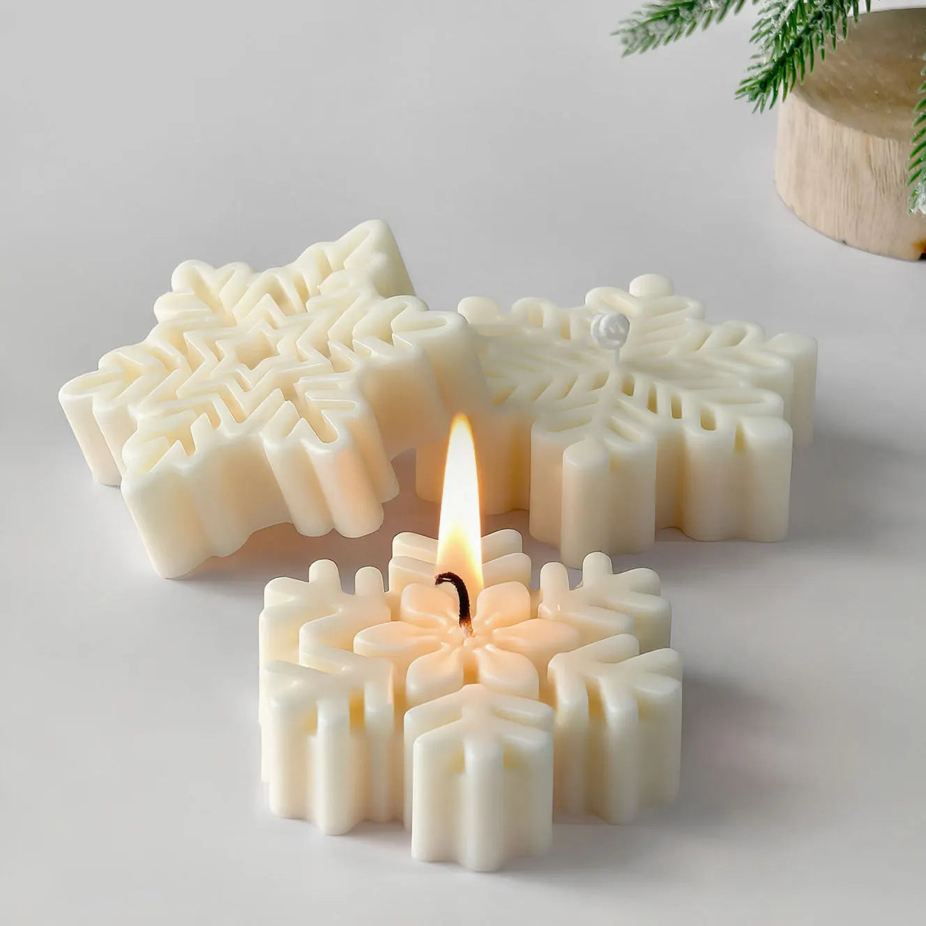 Snowflake Candle Silicone Mold