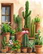 DIY Digital Oil Painting Cactus Plant Paint By Number