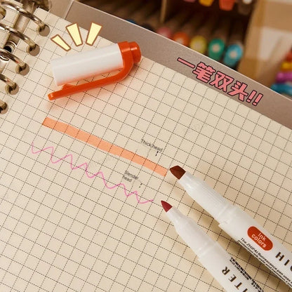 5-15 Colors Double Headed Highlighter Pen Set