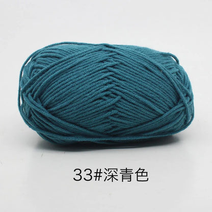 40-50g/Set 4ply Milk Cotton(80%) Knitting Yarn