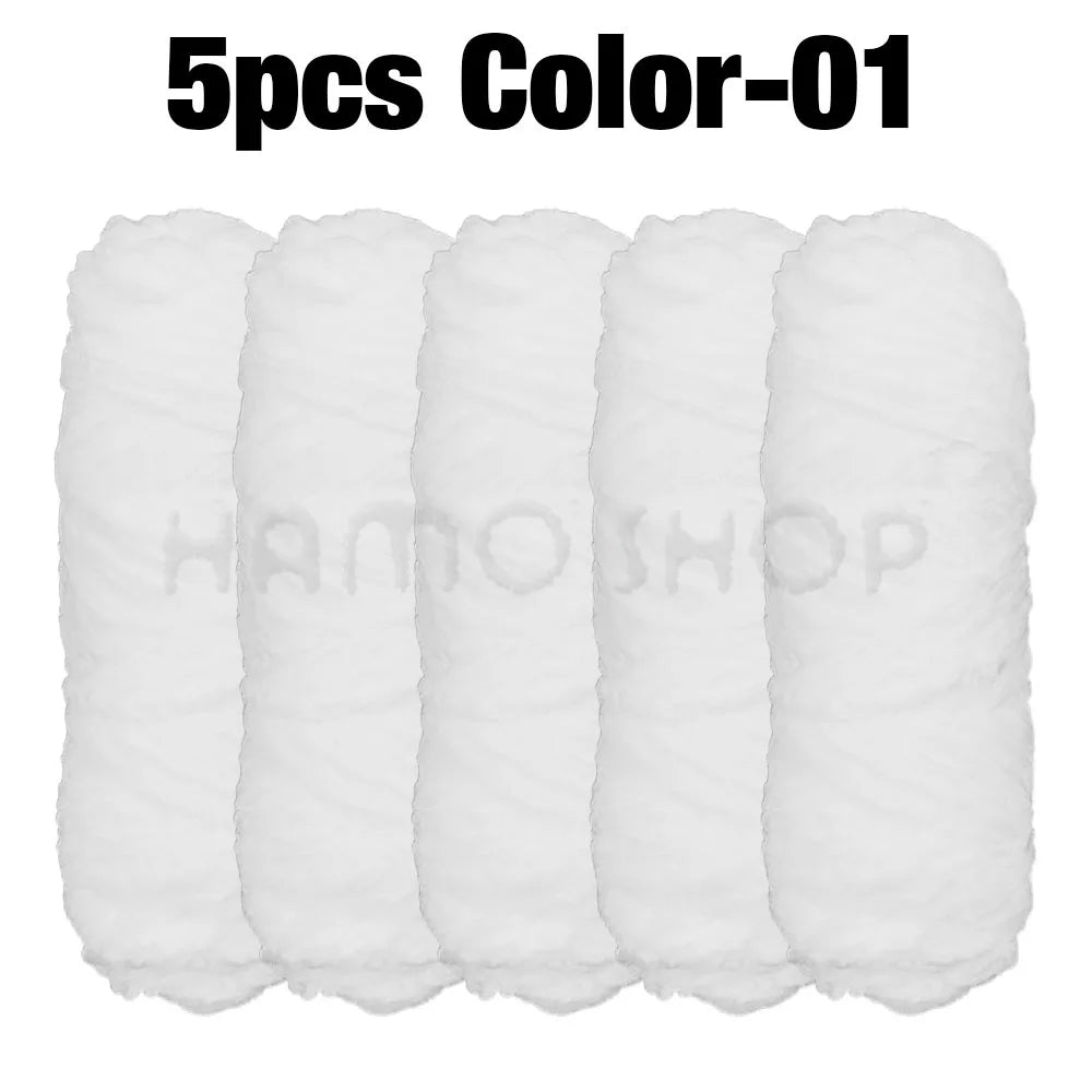 5 Rolls 100g Each Roll Premium Velvet Chenille Yarn