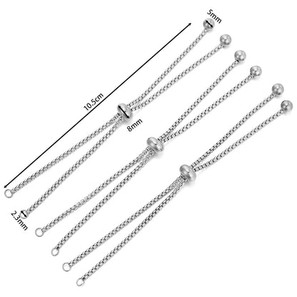 Adjustable Stainless Steel Bracelet Slider