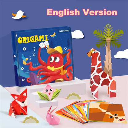108 Pages Montessori Toys Cartoon Animal Origami Paper