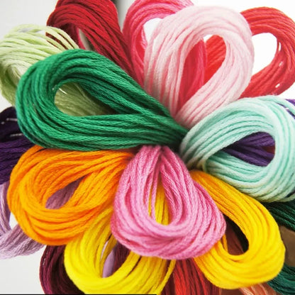 100/200/447pcs Mix Colors Embroidery Thread Cotton Sewing Skeins Craft Cross Stitch Floss Kit Line DIY Tools Make Bracelets Hilo
