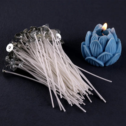 Smokeless Candle Wicks 2.6-20cm Pre-Waxed Cotton Core Wicks