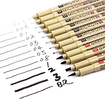 1pcs Sakura Pigma Micron Fine Pen Waterproof Smooth Black Ink  Rotulador Tekenen