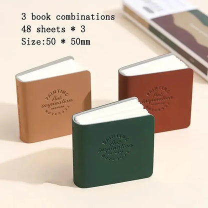 3Pcs/Pack Mini Drawing Book Square Watercolor Sketchbook Thick Paper