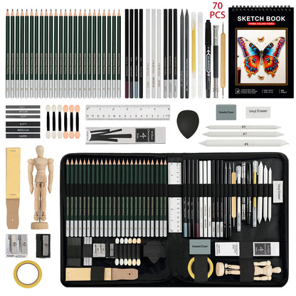 12/20/25/54/70 pcs Drawing Sketching Coloring Set Drawing Pencils & Sketching Kit