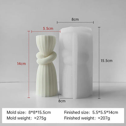 Striped Cylinder Aroma Candle Silicone Mold