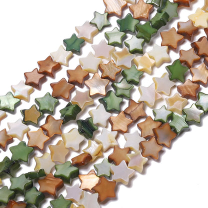 6mm 9mm Star Shape Natural Freshwater Shell Beads