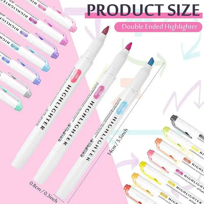 5-15 Colors Double Headed Highlighter Pen Set