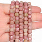 Natural Amethyst Beads 7-8mm Faceted Square Cube Geometric