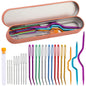IMZAY Professional Crochet Knitting Set with Large-Eye Blunt Needle Darning Needle