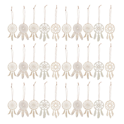 50Pcs Wooden DIY Dream Catcher Kit Unpainted Cutouts