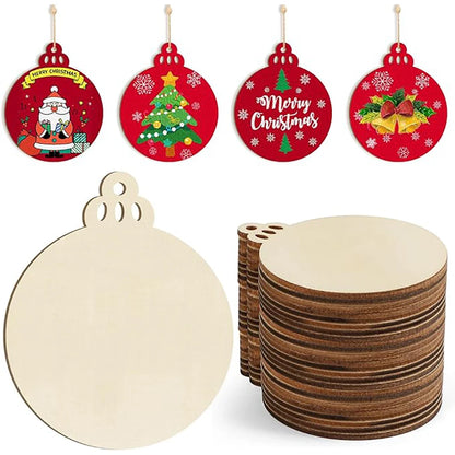 10pcs Wooden Flower Ornaments