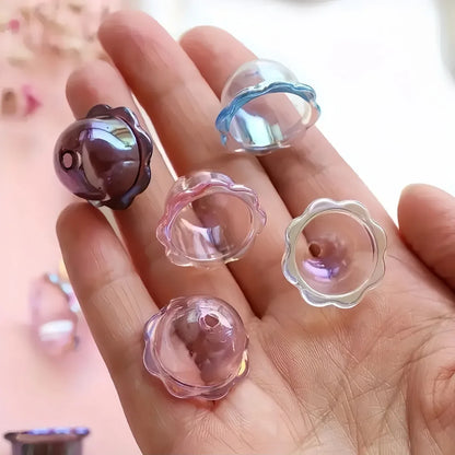 10Pcs/Lot Transparent UV Plated Acrylic Wind Bell Beads Charms