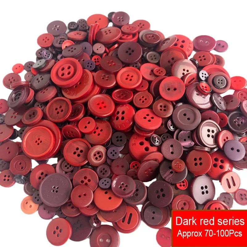 50g/Pack Mix Size Mix color Resin Button 1-3cm