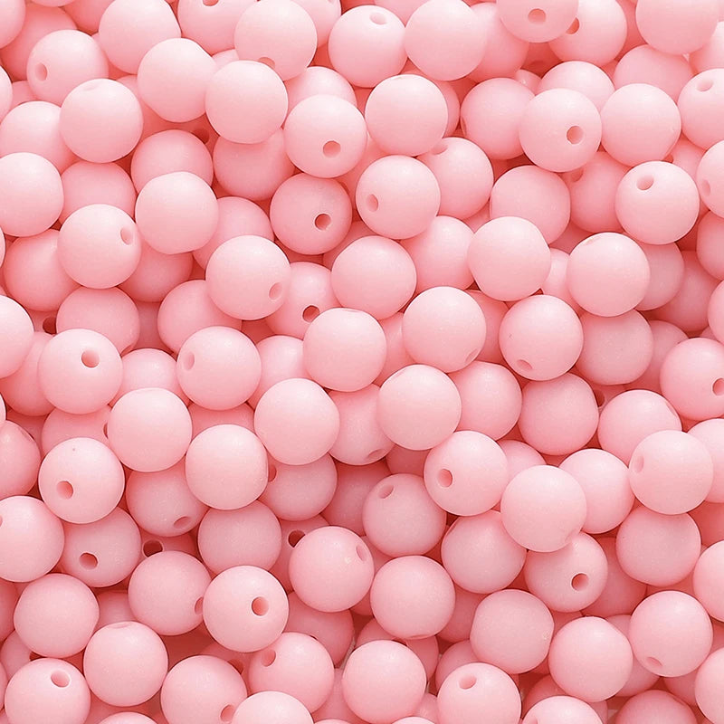 50-100pcs 8/10mm Acrylic Frosted Matte Round Beads Multi Color