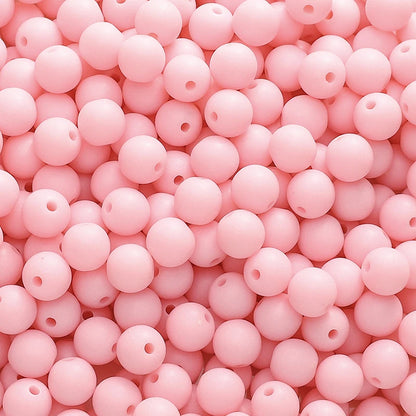 50-100pcs 8/10mm Acrylic Frosted Matte Round Beads Multi Color