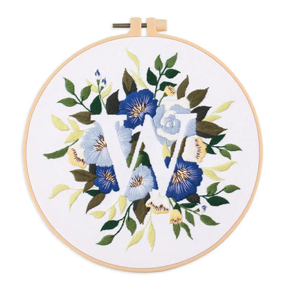 Letter Embroidery DIY Flowers Painting Full Needlework Bag