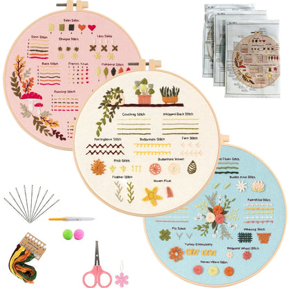3/4pcs Embroidery Starter Kit for Diy Crafter